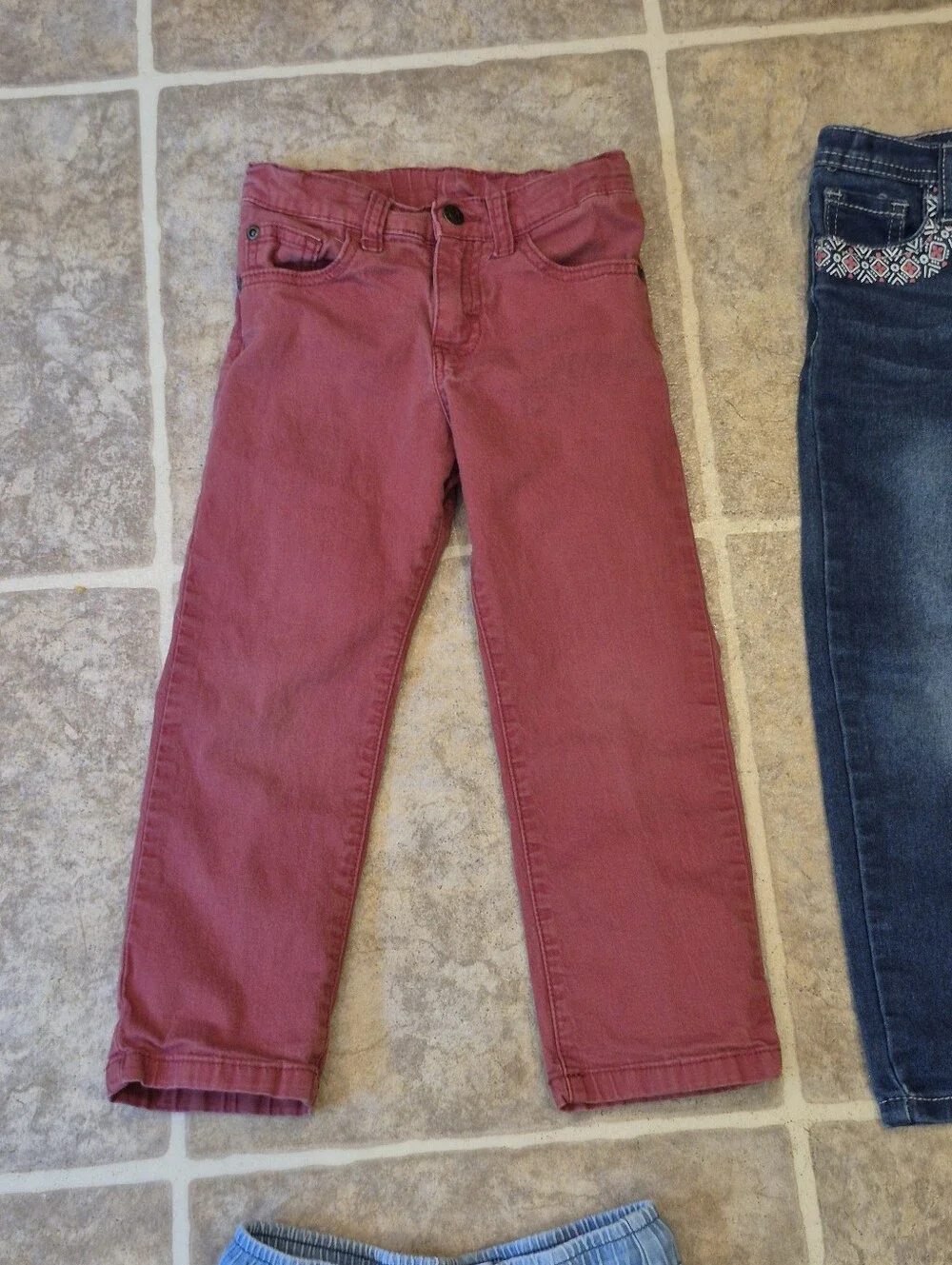 Lot Of 4 Girls Size 5 Casual Pants, Assortment Of Brands
